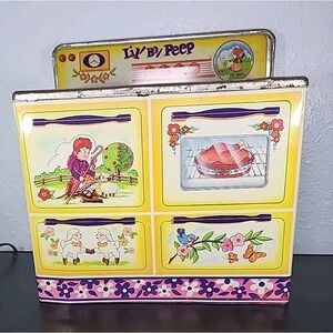VTG Little "Lil Bo Peep" Wolverine Tin Litho Metal Play Kitchen‎ Stove~Model 502